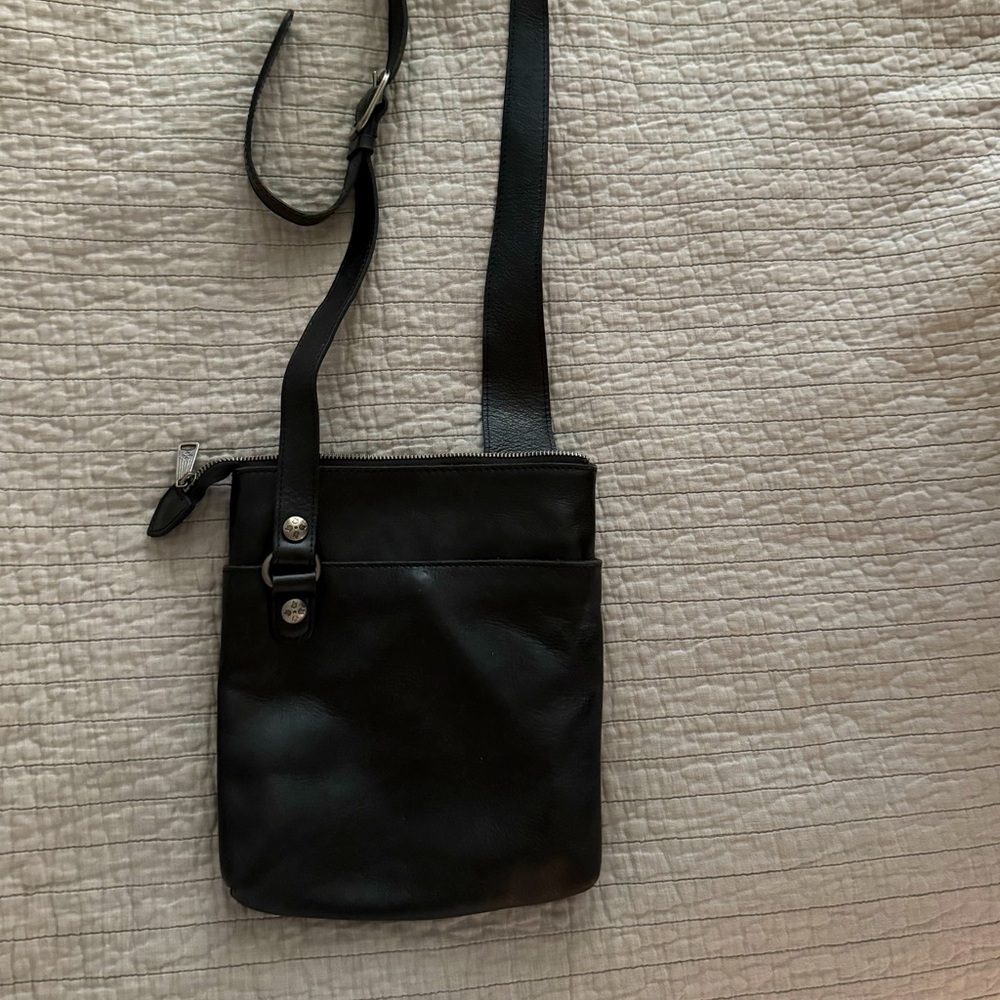 Patricia Nash Black Leather Crossbody Bag EUC